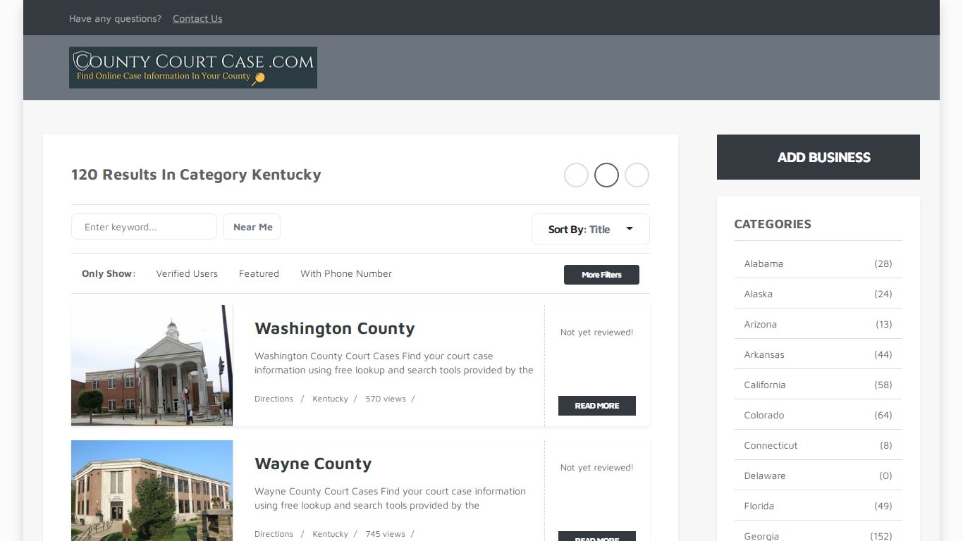 Kentucky | County Court Case Search & Lookup | CountyCourtCase.com